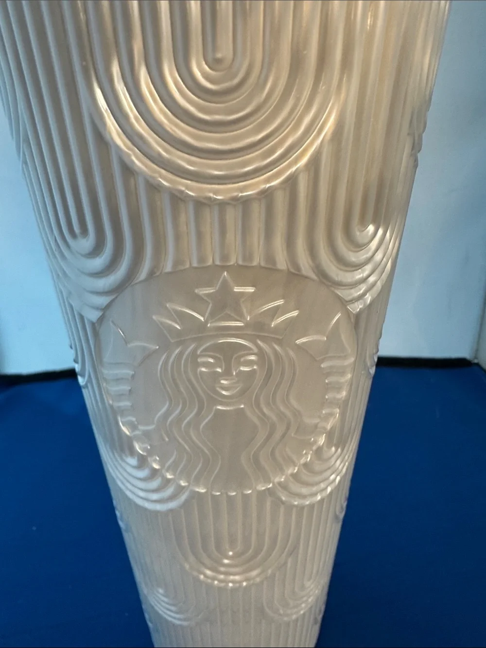 Starbucks Pink Textured Ceramic Tumbler with lavender Straw